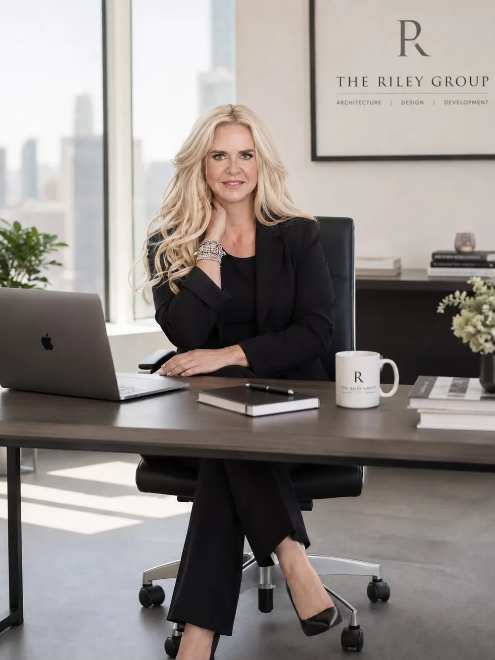 Shelley Riley, Director of The Riley Group Inc., at her Toronto office